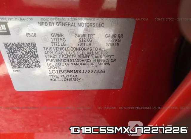1G1BC5SMXJ7227226 фото 8