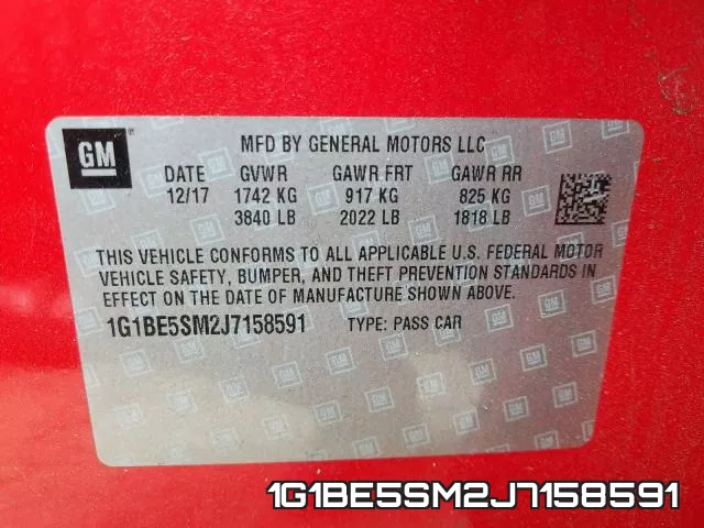 1G1BE5SM2J7158591 фото 2