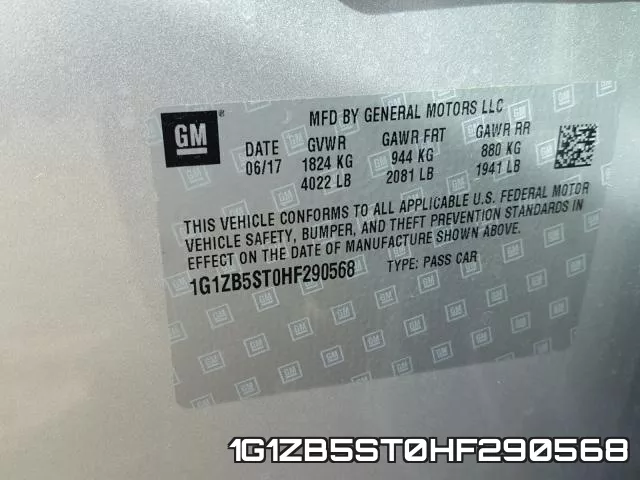 1G1ZB5ST0HF290568 фото 2