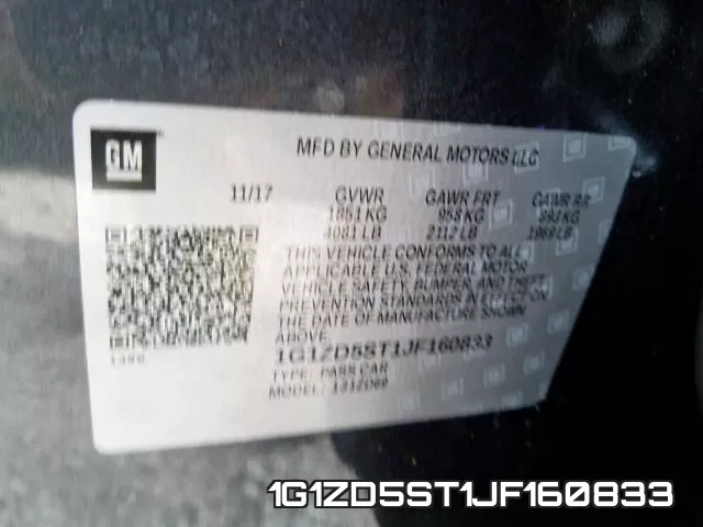 1G1ZD5ST1JF160833 фото 2