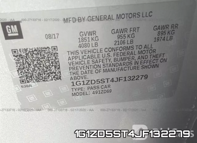 1G1ZD5ST4JF132279 фото 6