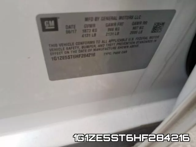 1G1ZE5ST6HF284216 фото 2