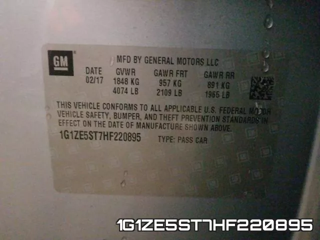 1G1ZE5ST7HF220895 фото 2