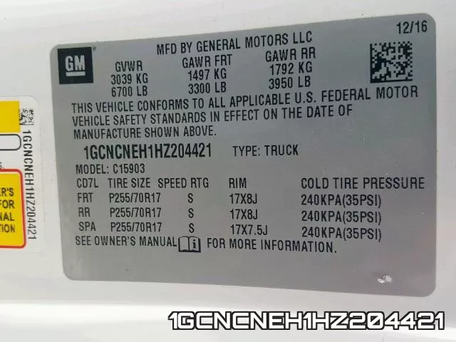 1GCNCNEH1HZ204421 фото 2