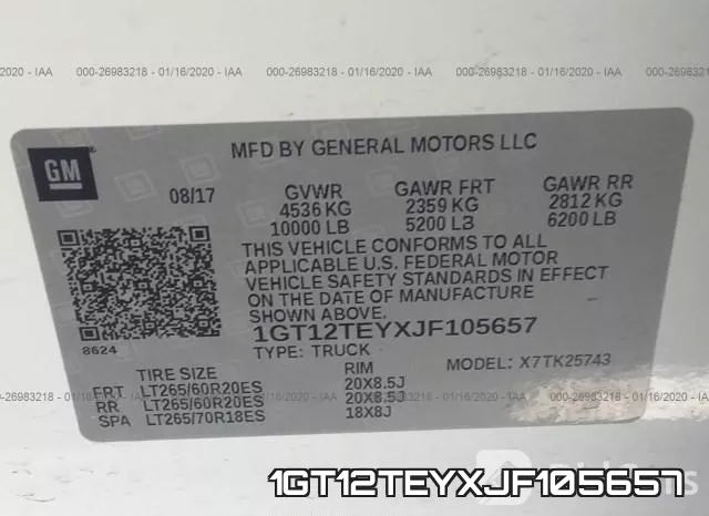 1GT12TEYXJF105657 фото 10
