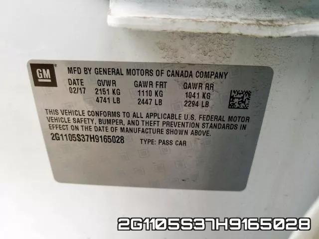 2G1105S37H9165028 фото 2