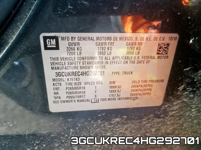 3GCUKREC4HG292701 фото 2