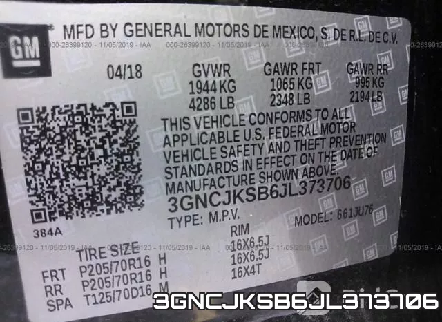 3GNCJKSB6JL373706 фото 7