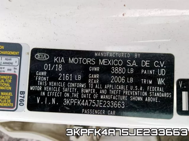 3KPFK4A75JE233663 фото 2
