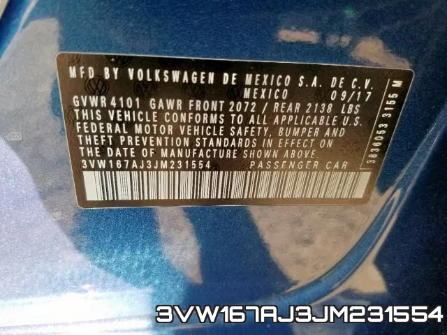 3VW167AJ3JM231554 фото 2