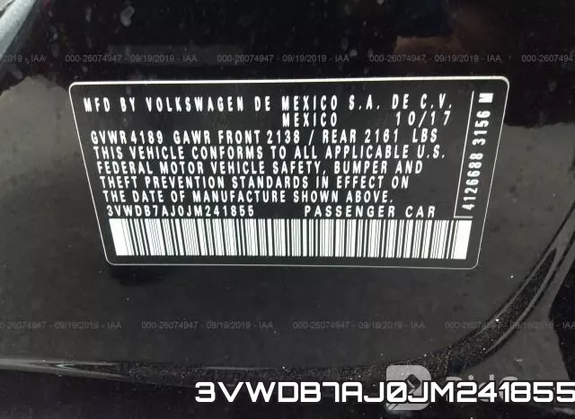 3VWDB7AJ0JM241855 фото 8