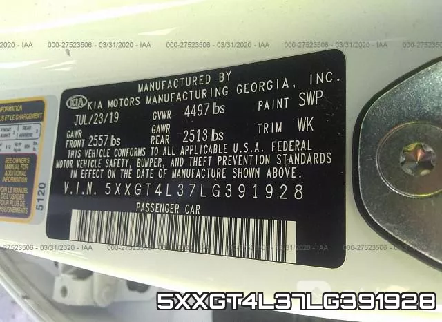 5XXGT4L37LG391928 фото 10