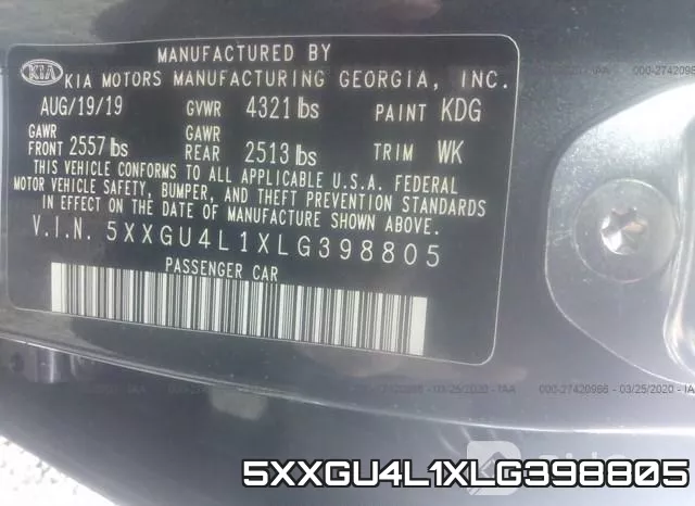 5XXGU4L1XLG398805 фото 10