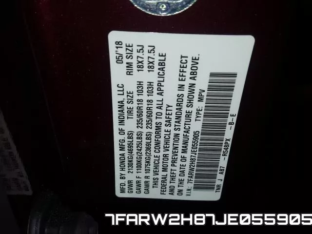 7FARW2H87JE055905 фото 2
