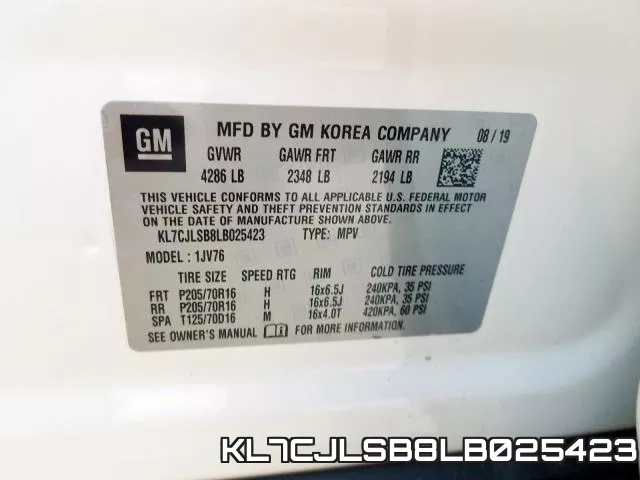 KL7CJLSB8LB025423 фото 2