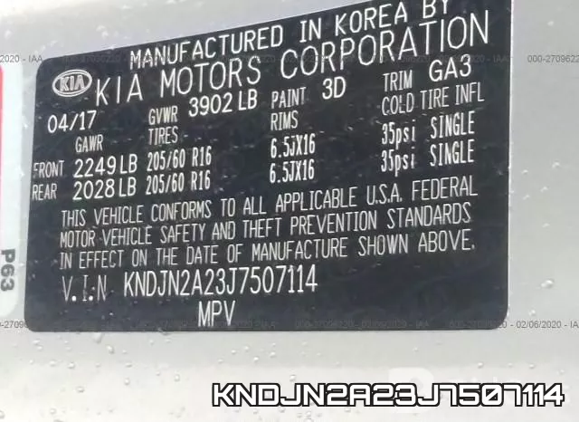 KNDJN2A23J7507114 фото 6