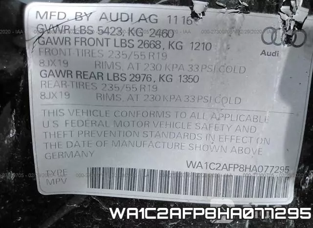 WA1C2AFP8HA077295 фото 7