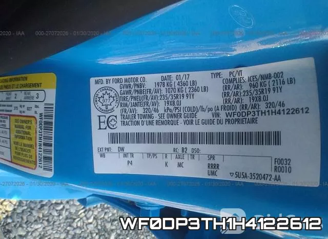 WF0DP3TH1H4122612 фото 7