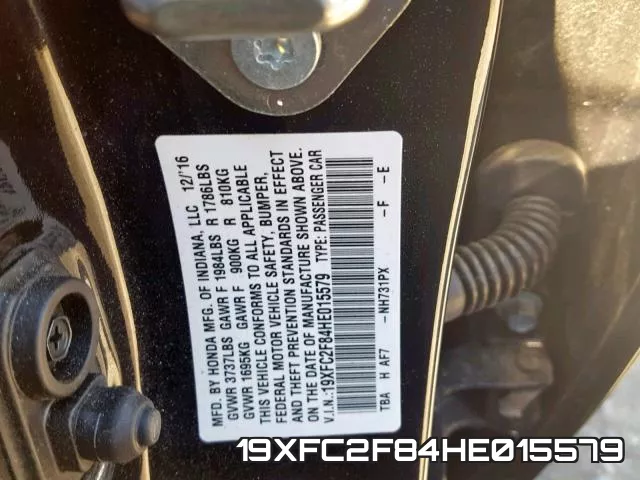 19XFC2F84HE015579 фото 2