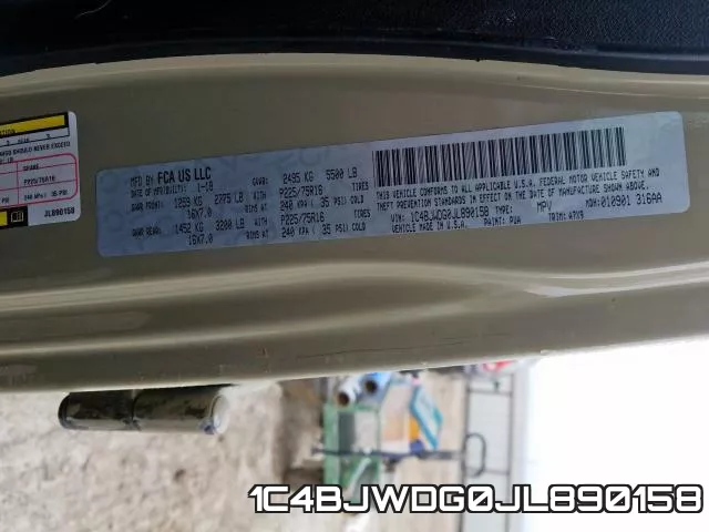 1C4BJWDG0JL890158 фото 2
