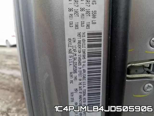 1C4PJMLB4JD505906 фото 2