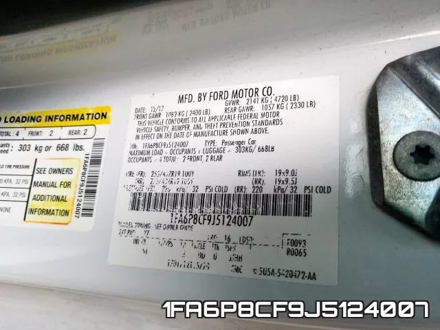 1FA6P8CF9J5124007 фото 2
