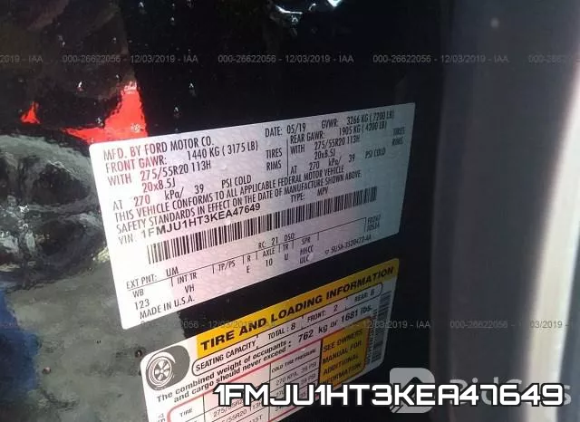 1FMJU1HT3KEA47649 фото 6