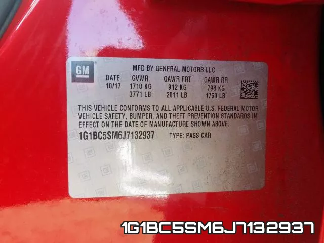 1G1BC5SM6J7132937 фото 2