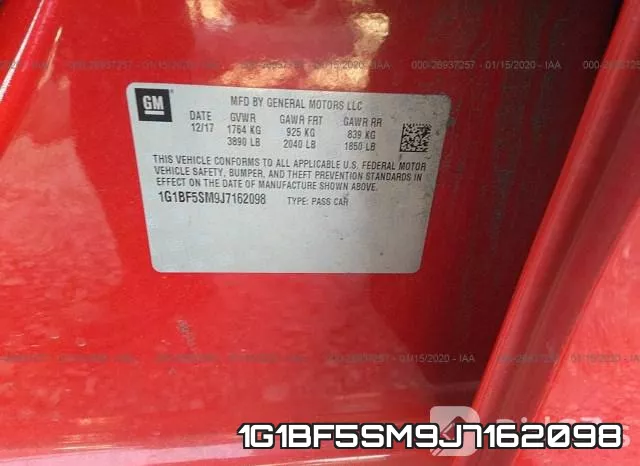1G1BF5SM9J7162098 фото 5