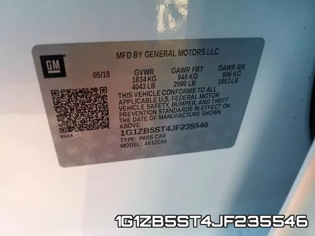 1G1ZB5ST4JF235546 фото 2