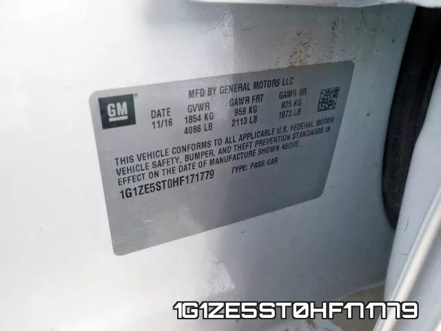 1G1ZE5ST0HF171779 фото 2