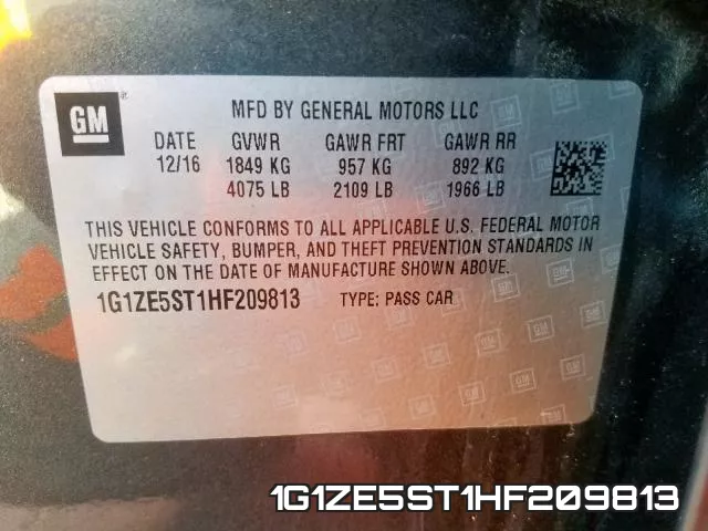 1G1ZE5ST1HF209813 фото 2