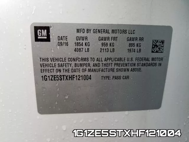 1G1ZE5STXHF121004 фото 2