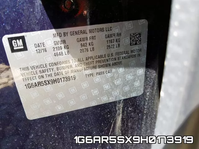 1G6AR5SX9H0173919 фото 2