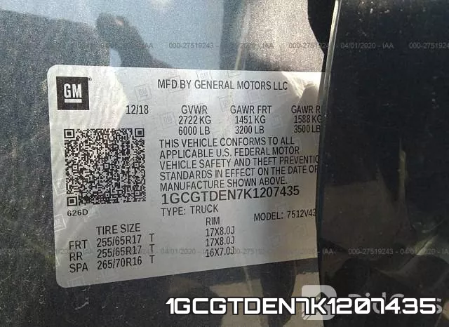 1GCGTDEN7K1207435 фото 6