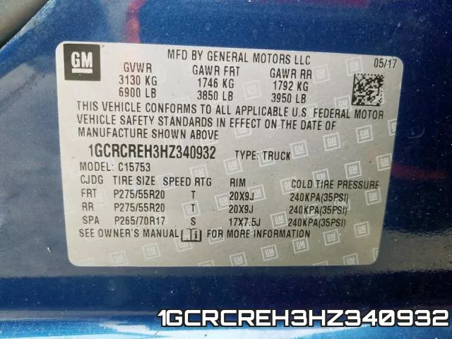 1GCRCREH3HZ340932 фото 2