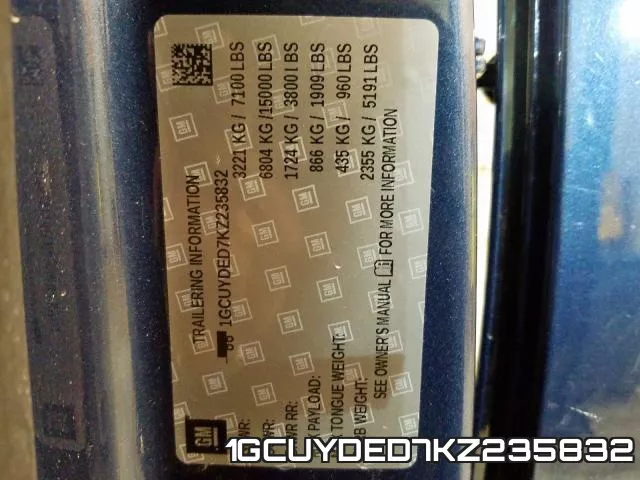 1GCUYDED7KZ235832 фото 2