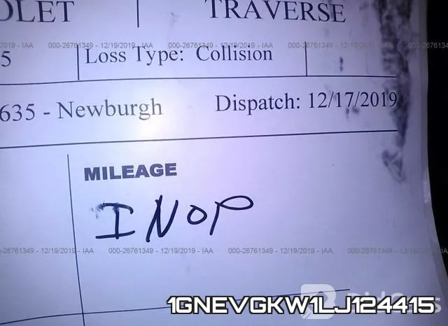 1GNEVGKW1LJ124415 фото 5