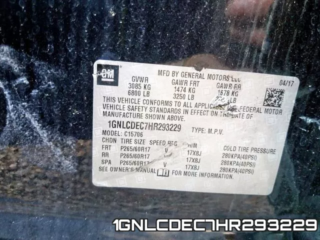 1GNLCDEC7HR293229 фото 2