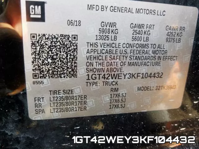 1GT42WEY3KF104432 фото 2