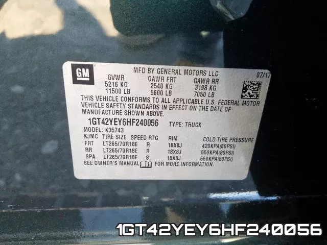 1GT42YEY6HF240056 фото 2