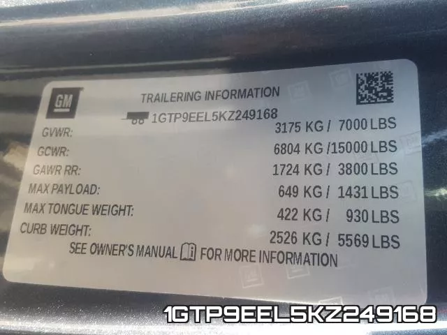 1GTP9EEL5KZ249168 фото 2