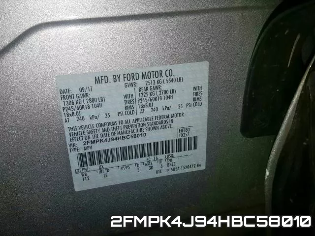 2FMPK4J94HBC58010 фото 2