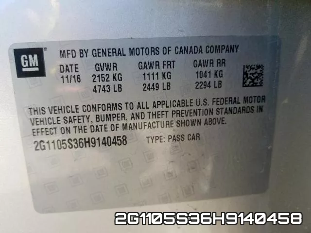 2G1105S36H9140458 фото 2