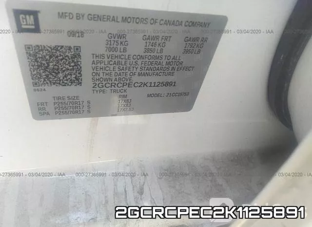 2GCRCPEC2K1125891 фото 10