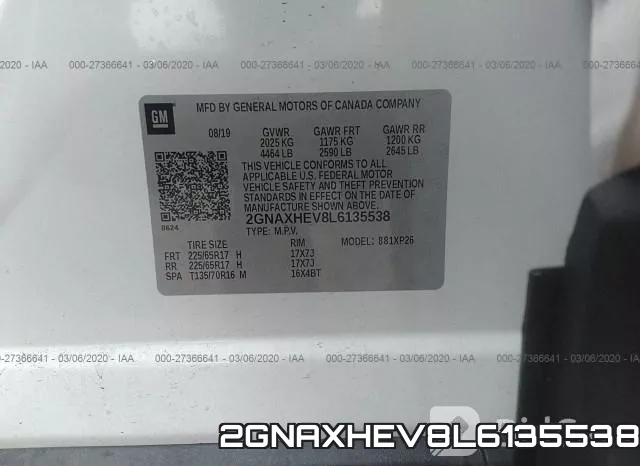 2GNAXHEV8L6135538 фото 7