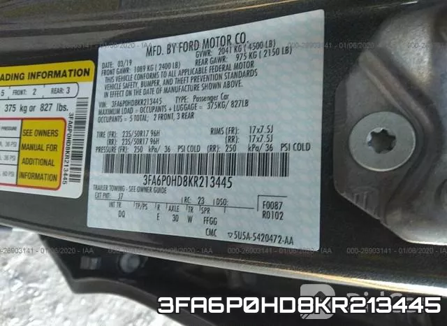 3FA6P0HD8KR213445 фото 8