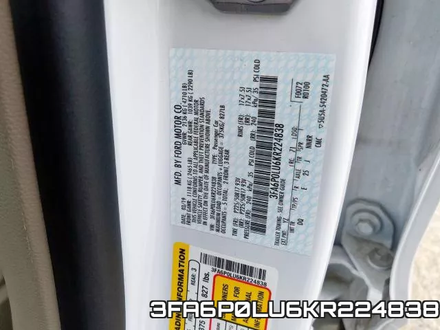 3FA6P0LU6KR224838 фото 2