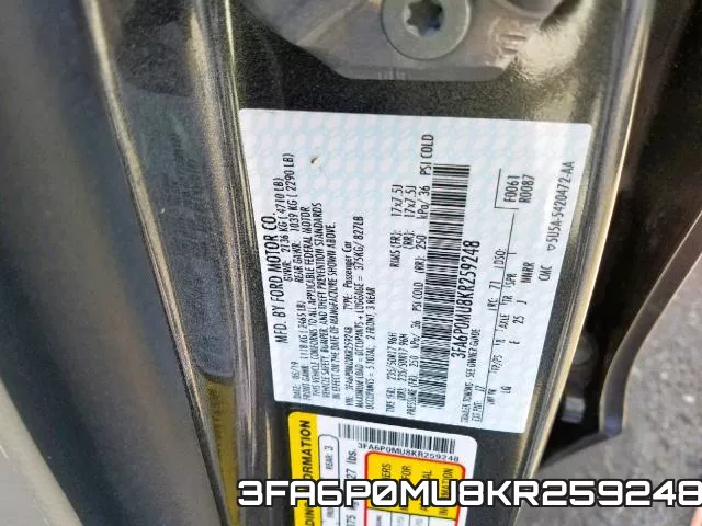3FA6P0MU8KR259248 фото 2