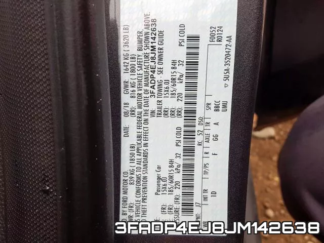 3FADP4EJ8JM142638 фото 2